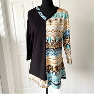 Parsley & Sage Asymmetrical Patchwork Tunics